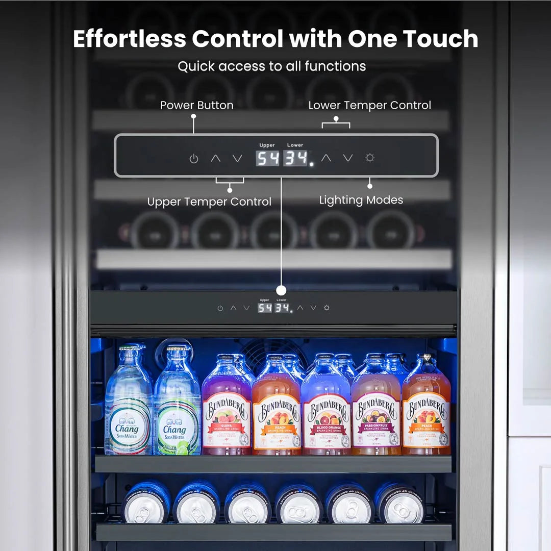 Smart touch control panel of the Yeego WBD428