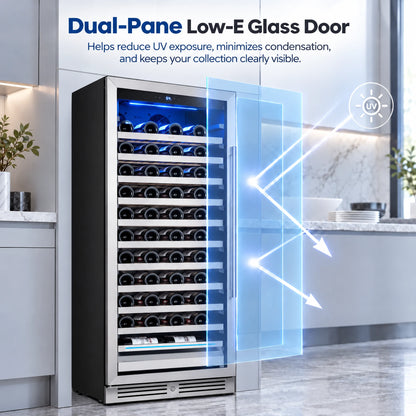 Yeego 24'' Tall Wine Fridge, 89 Bottles