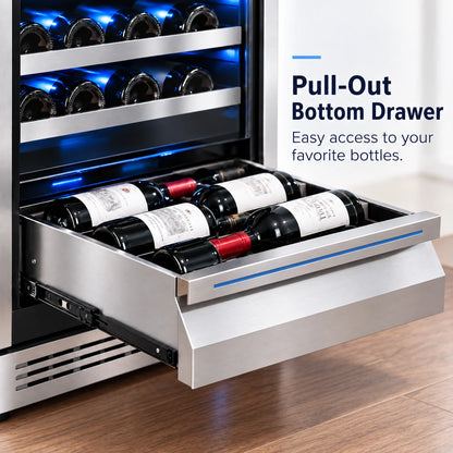 Yeego 24'' Tall Wine Fridge, 89 Bottles