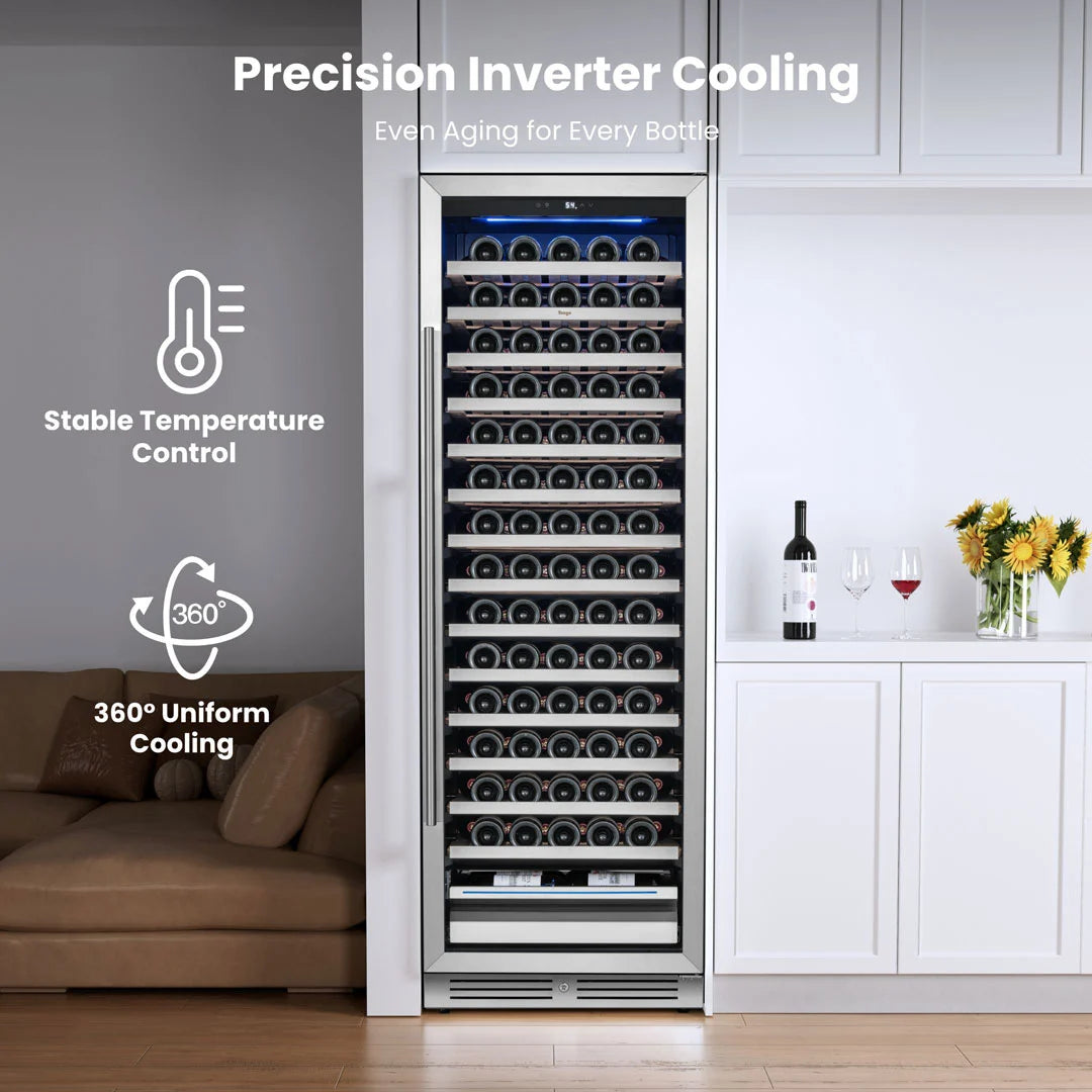 Yeego 24'' Tall Wine Fridge, 165 Bottles
