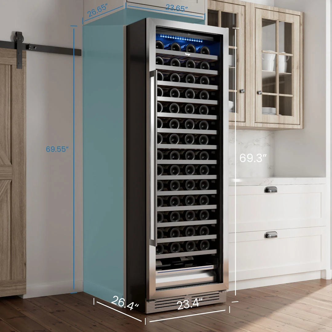 Yeego 24'' Tall Wine Fridge, 165 Bottles