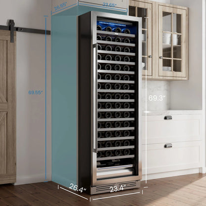 Yeego 24'' Tall Wine Fridge, 165 Bottles