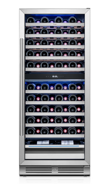 Yeego YG-WD275-23US Dual Zone Wine Fridge front view on white background showing modern dual-zone design