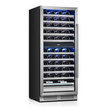 Yeego YG-WD275-23US Dual Zone Wine Fridge left-side view on white background showing sleek modern design