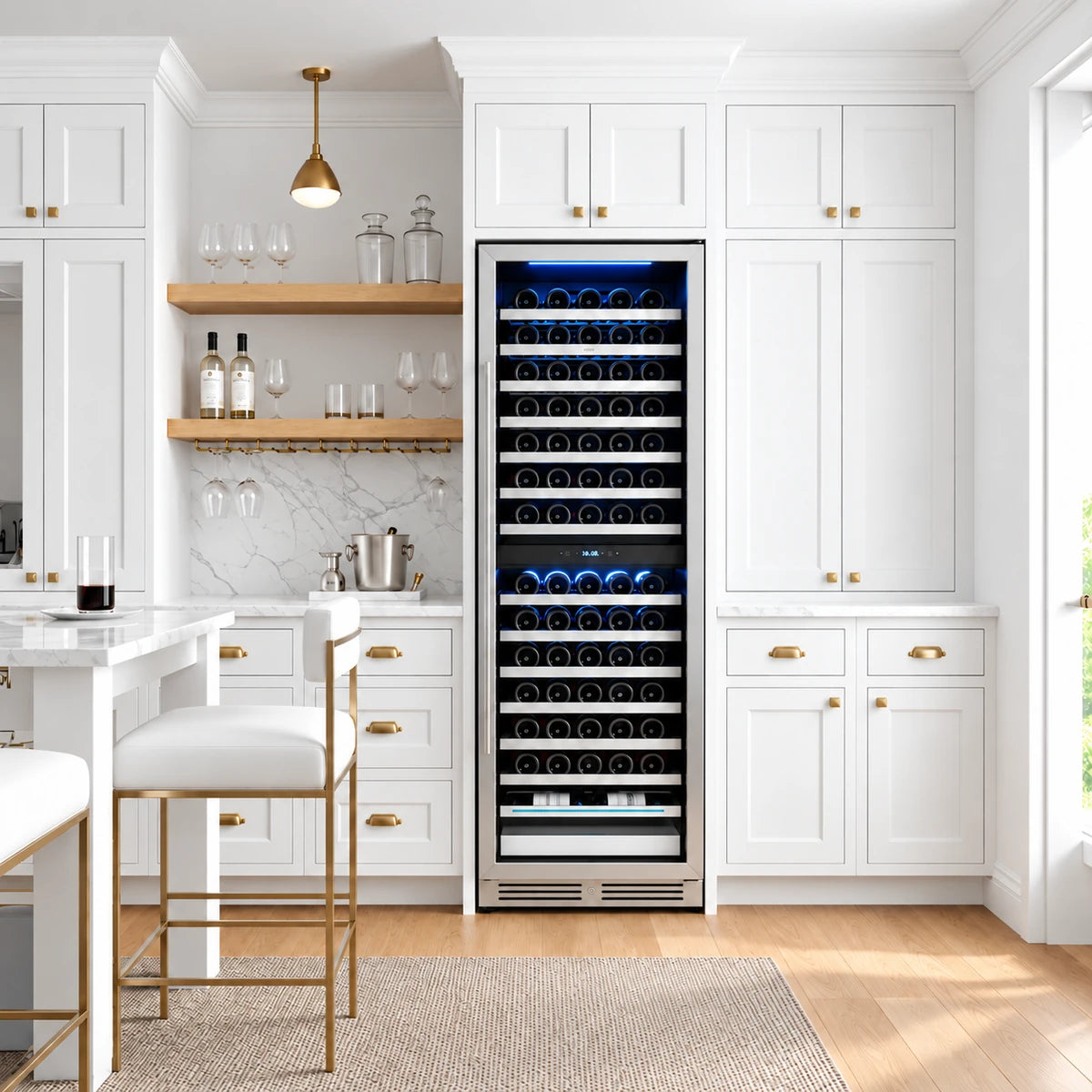 Yeego 24'' Dual Zone Wine Fridge, 154 Bottles