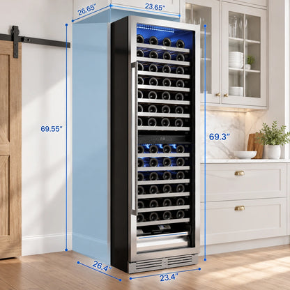 Yeego 24'' Dual Zone Wine Fridge, 154 Bottles