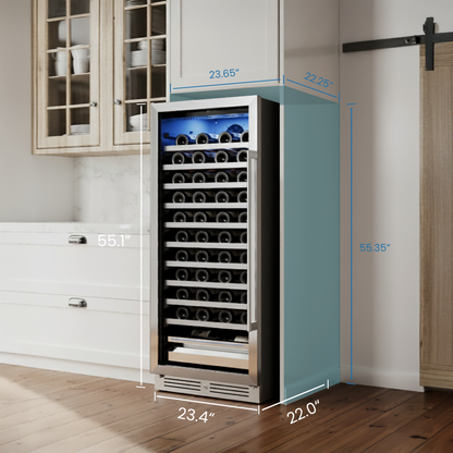 Yeego 24'' Tall Wine Fridge, 89 Bottles