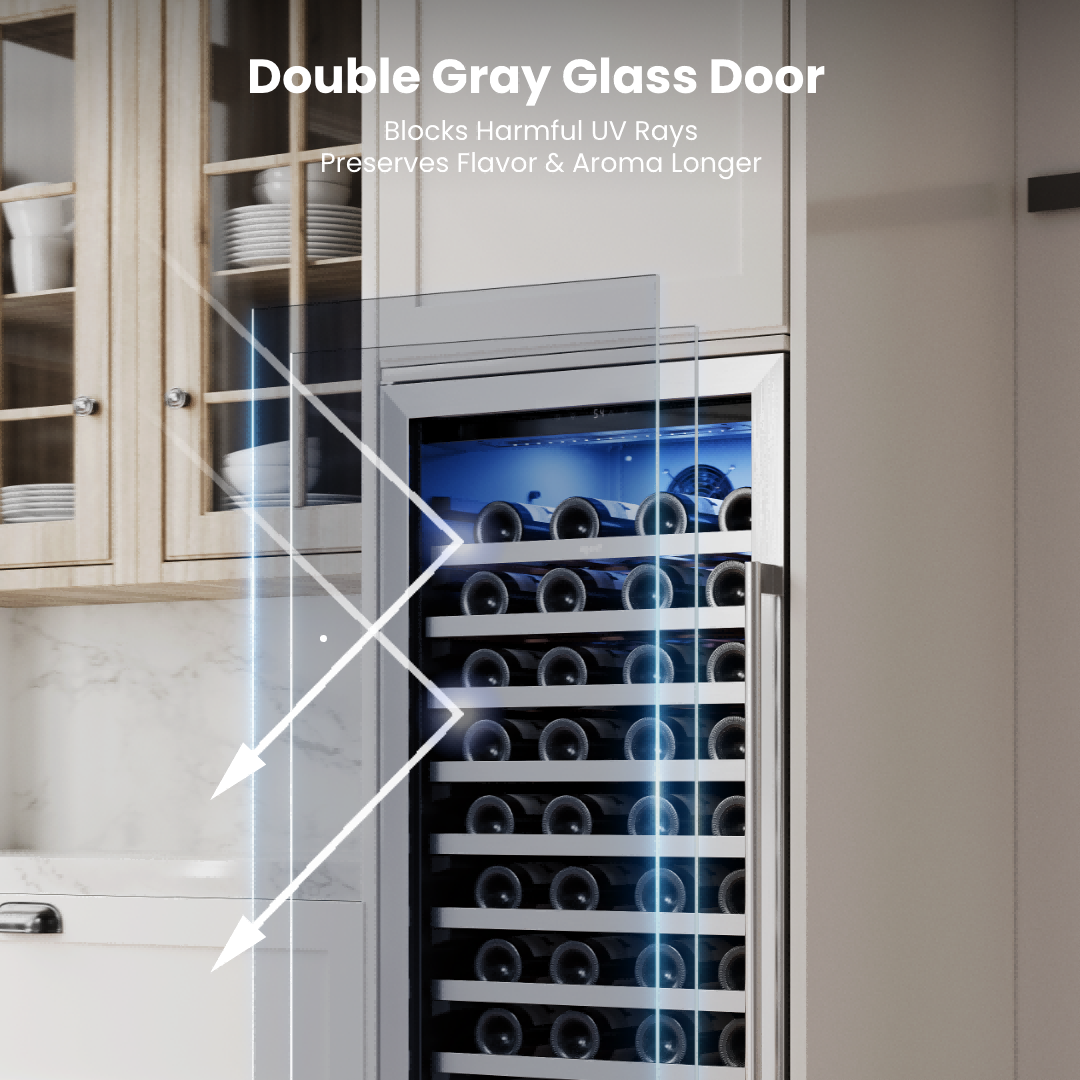 Yeego 24'' Tall Wine Fridge, 89 Bottles