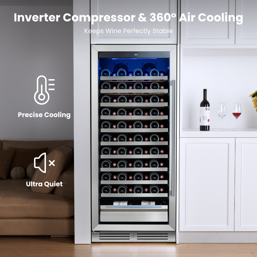 Yeego 24'' Tall Wine Fridge, 89 Bottles