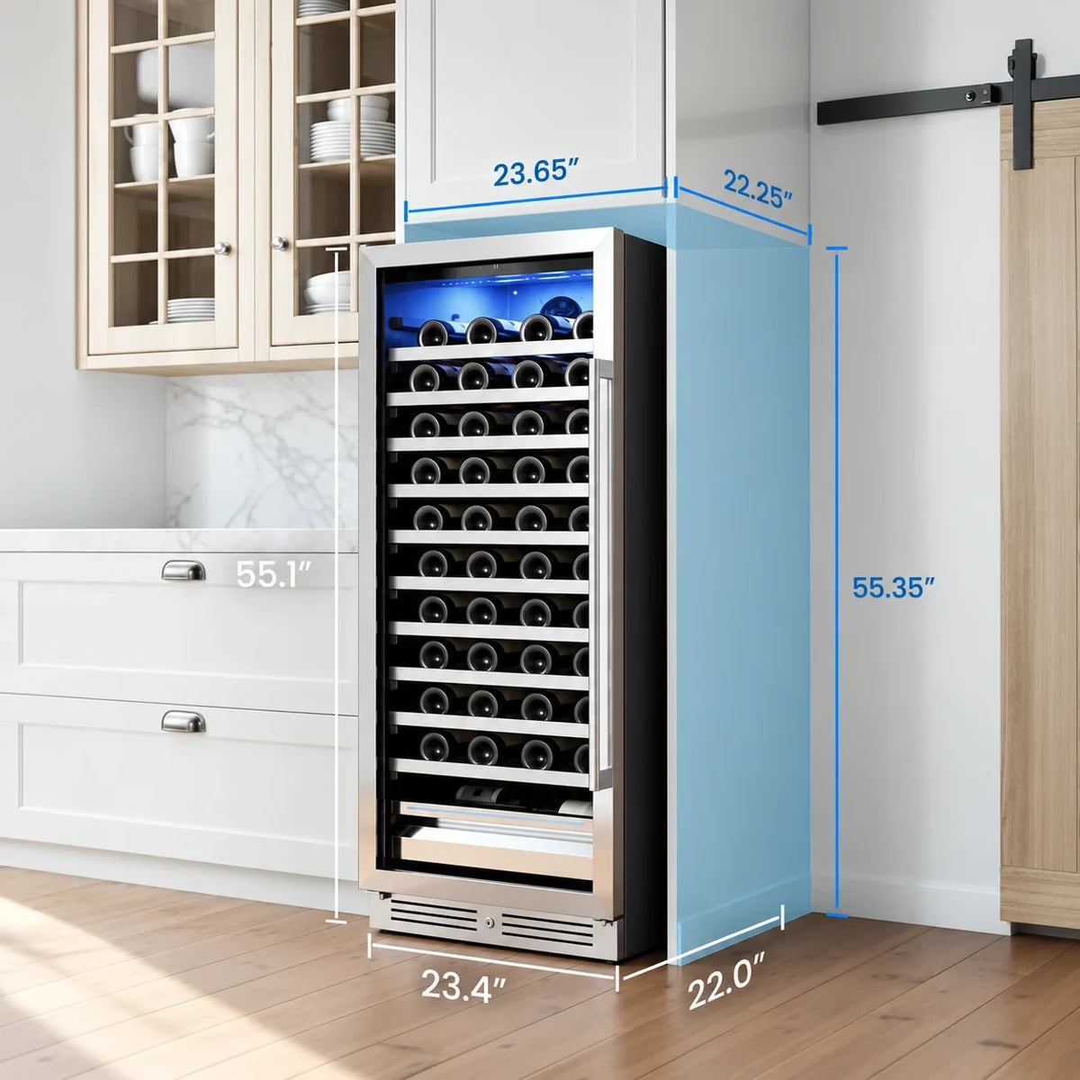 Yeego 24'' Tall Wine Fridge, 89 Bottles