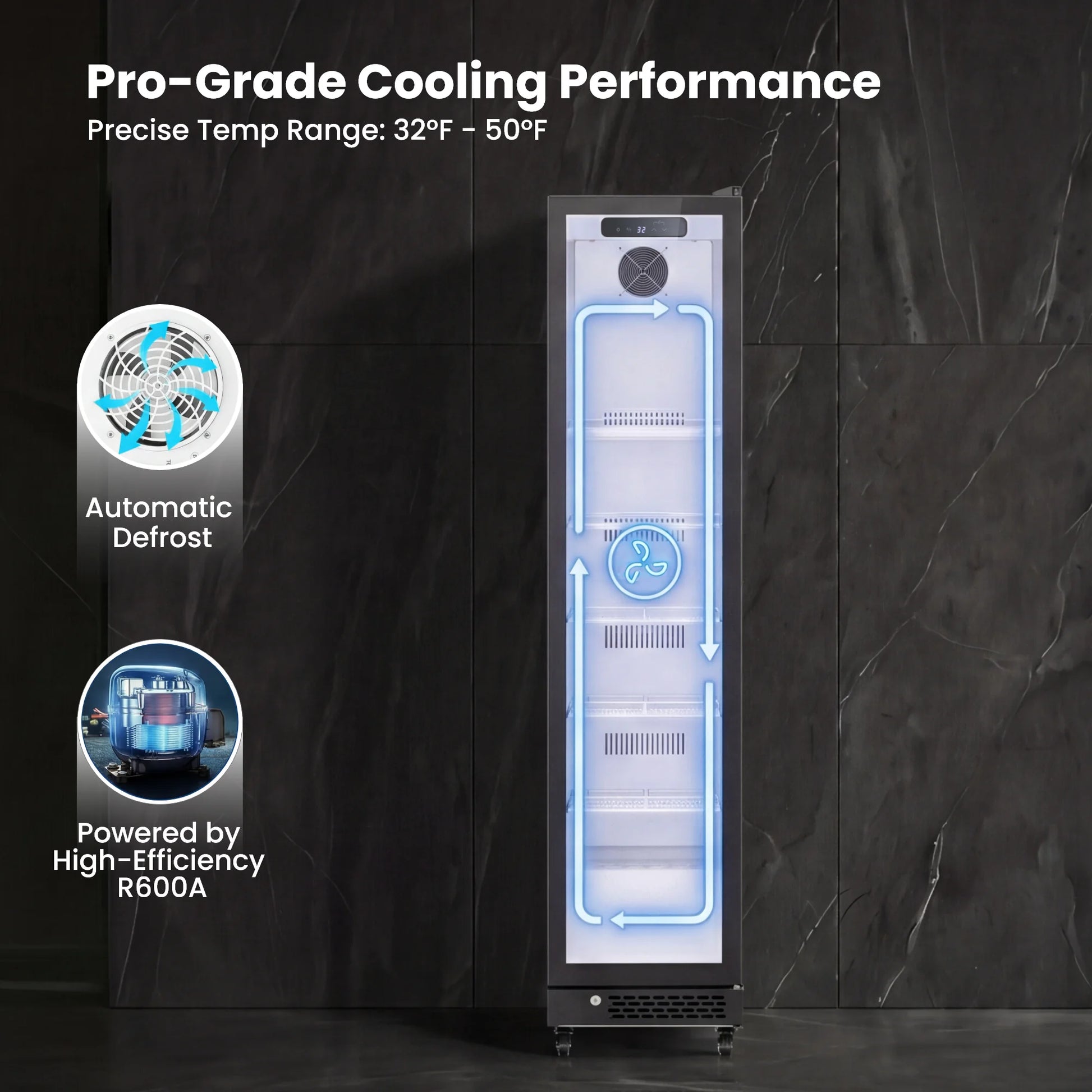 Cooling airflow system inside the beverage refrigerator